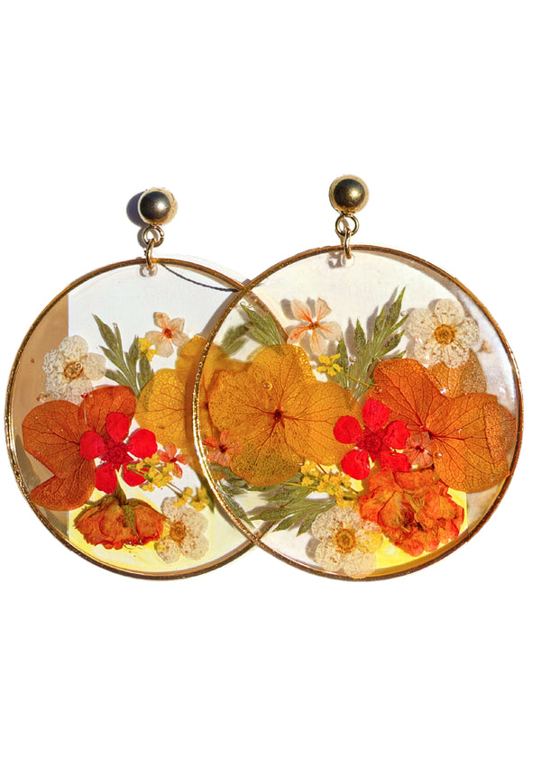 Floral autumn earrings