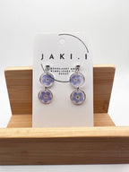 Earrings with forget-me-nots
