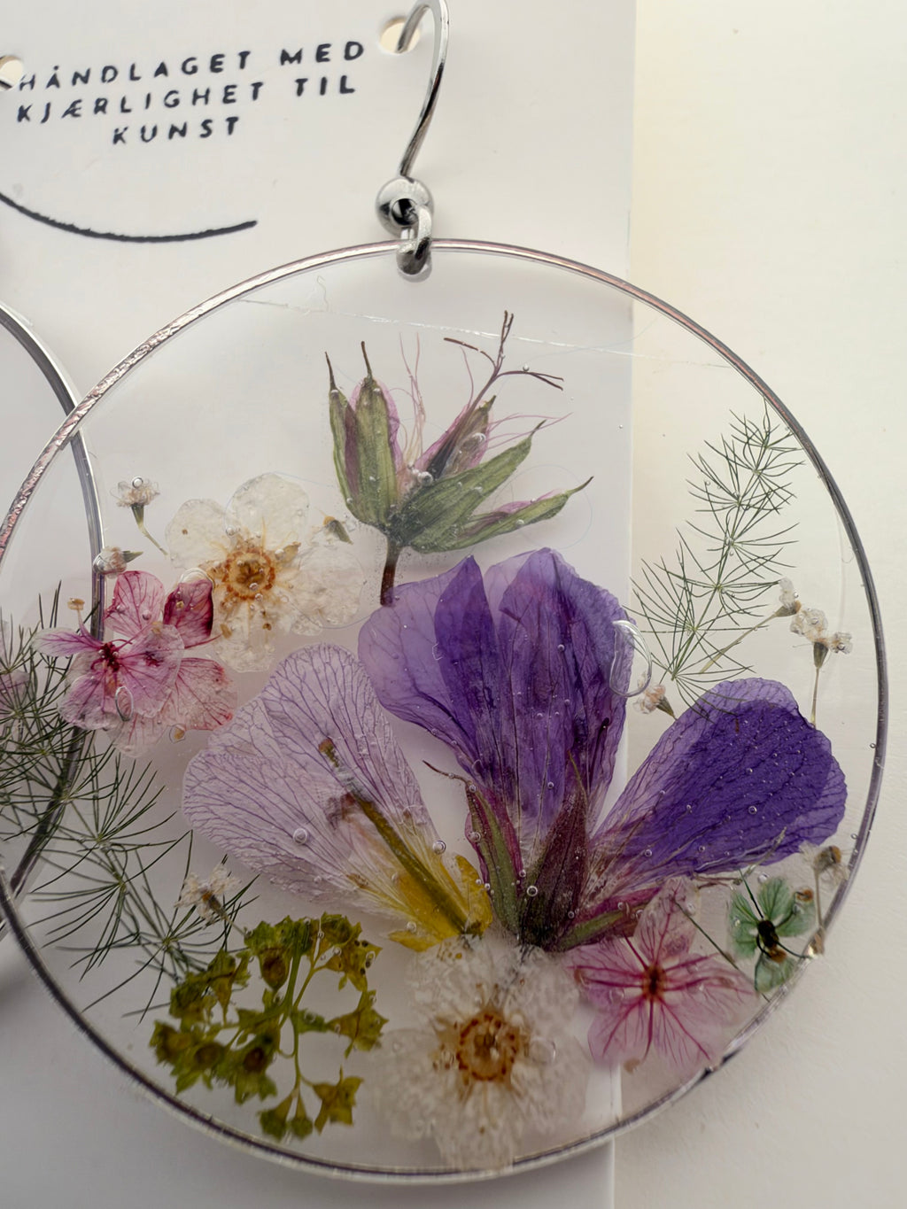 Floral statement earrings