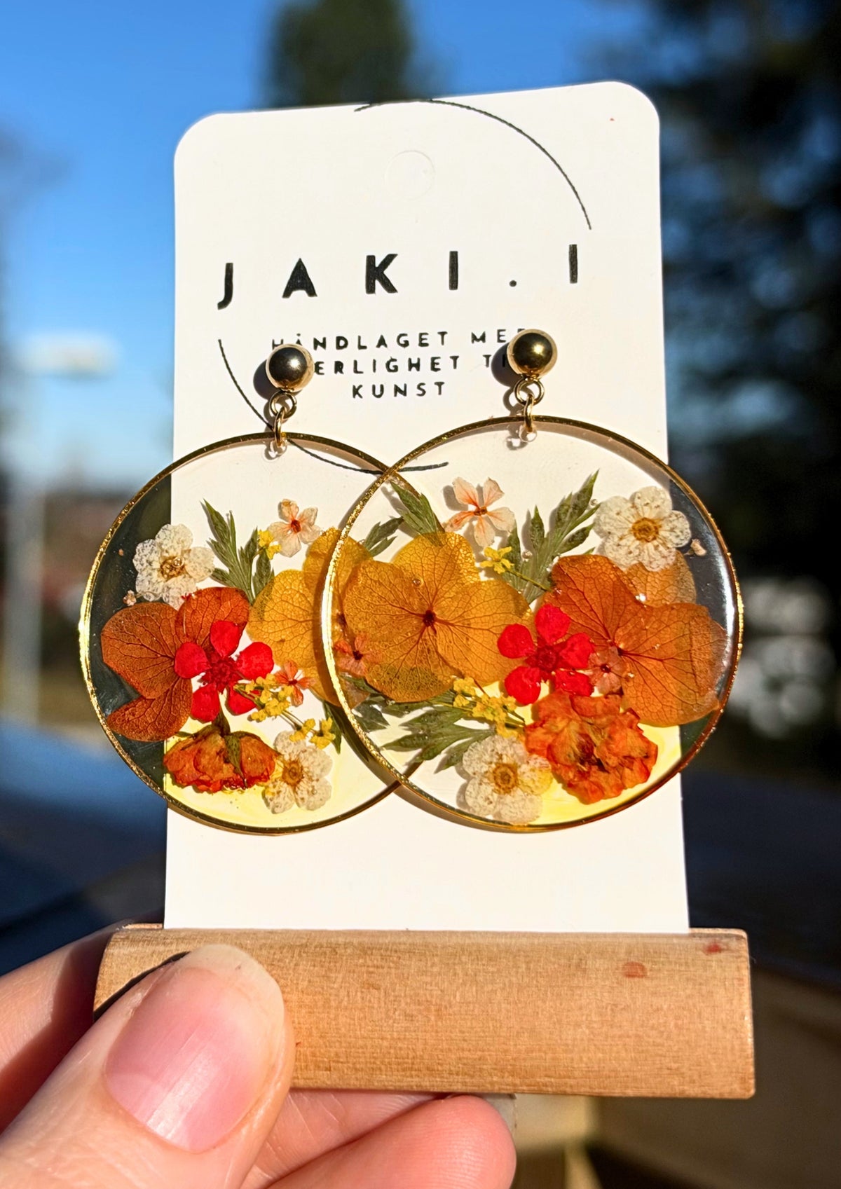 Floral autumn earrings