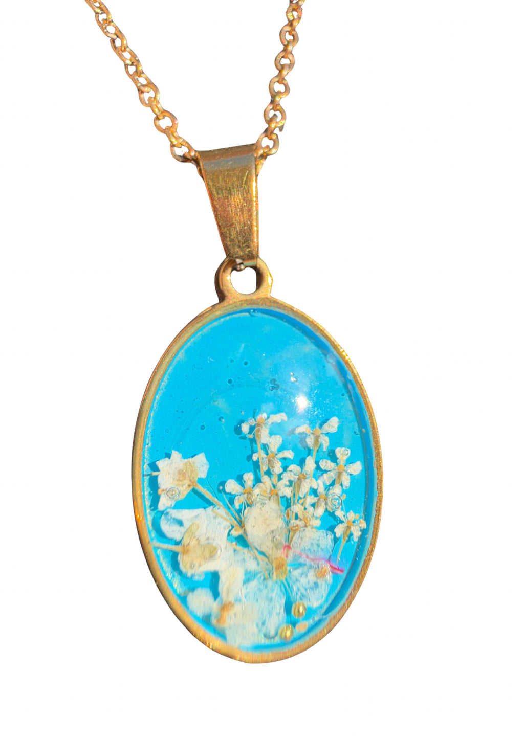 Floral blue necklace