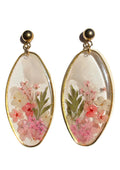 Statement floral earrings: dreamy pink