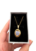 Forget-me-not heart pendant