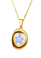 Forget-me-not heart pendant