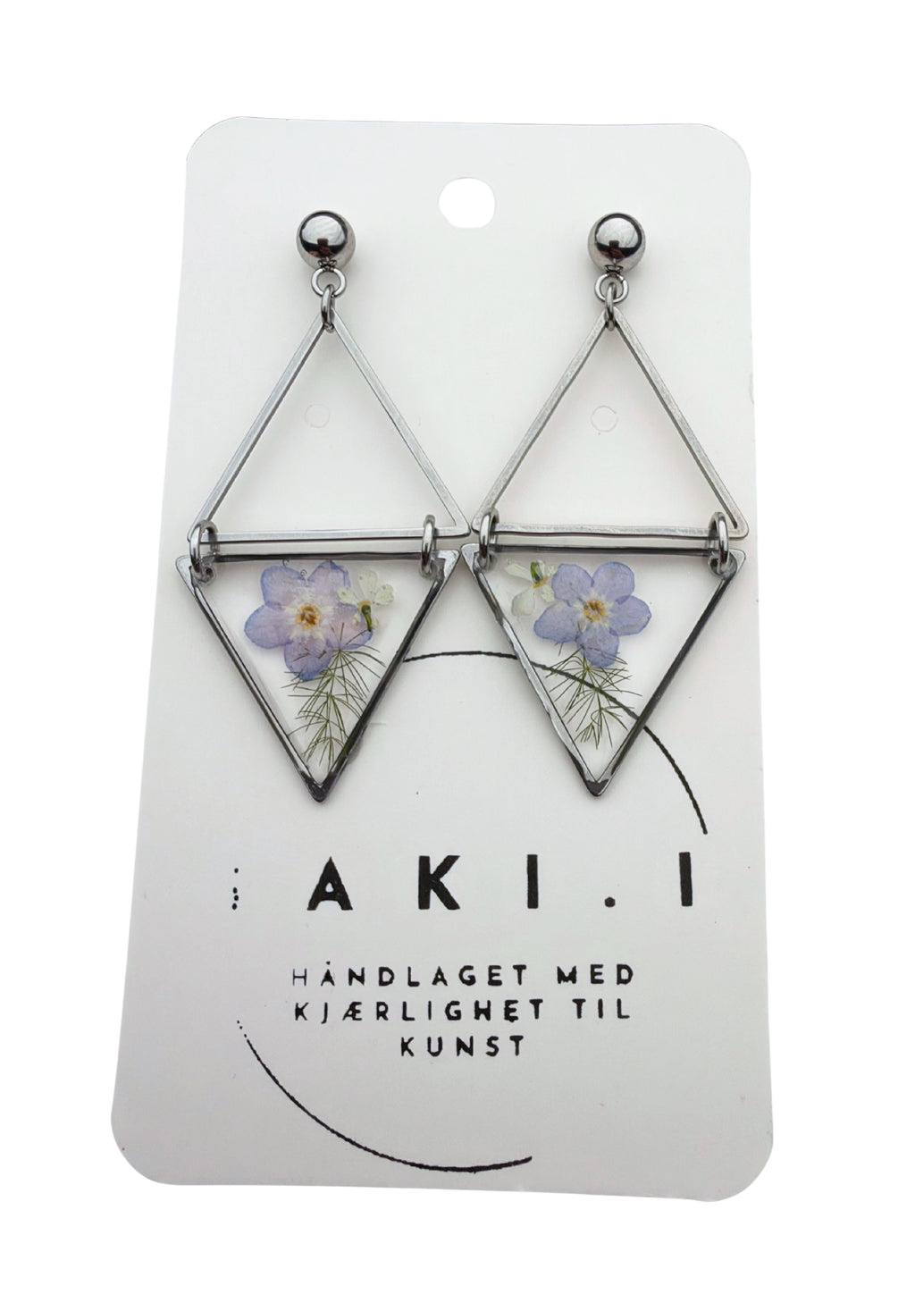 Geometrical forget-me-nots earrings