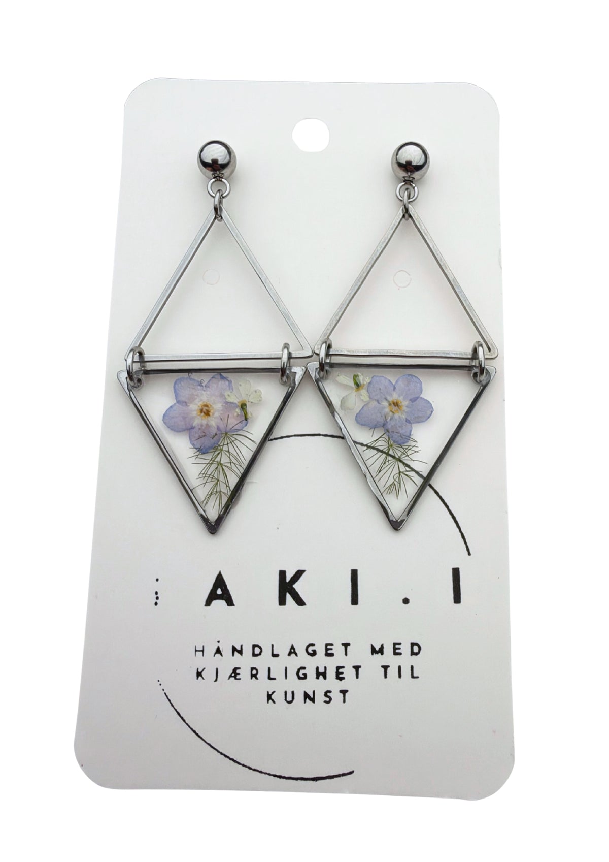 Geometrical forget-me-nots earrings