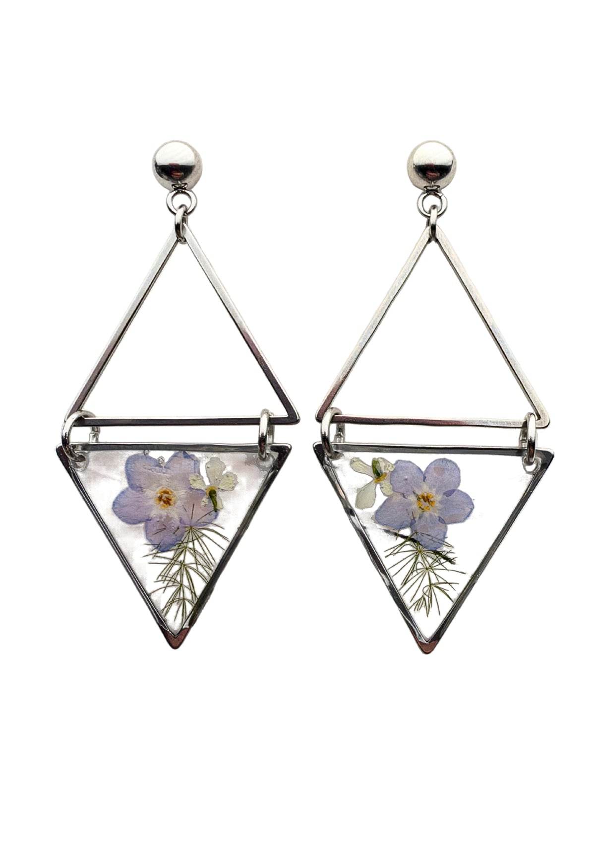 Geometrical forget-me-nots earrings