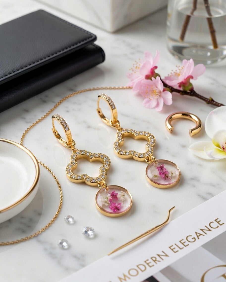 Handmade Floral Earrings