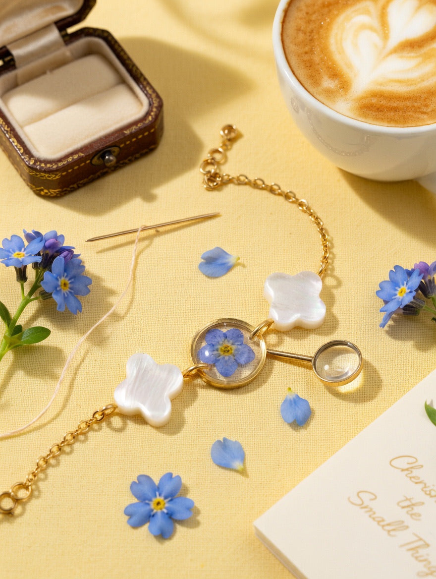 Håndlaget blomsterarmbånd