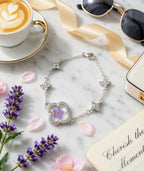 Håndlaget blomsterarmbånd