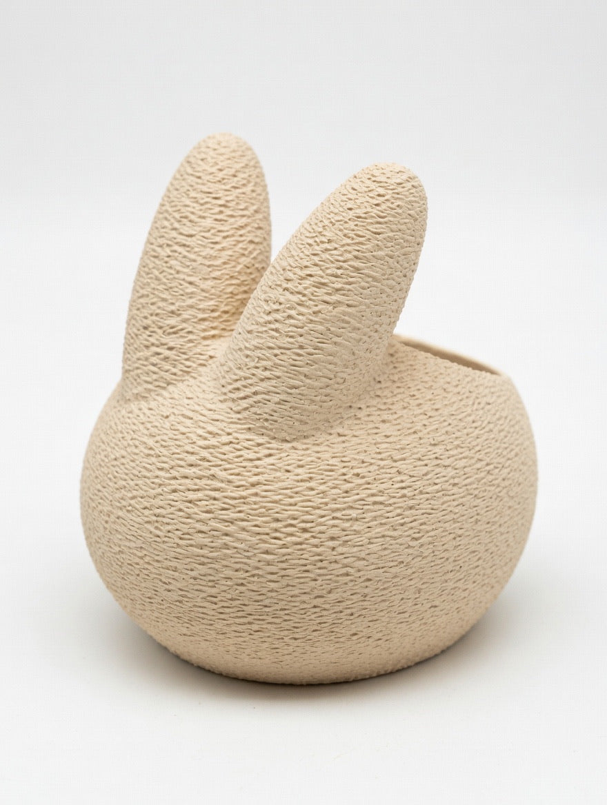 Egg/Candle Holder - Cozy Bunny
