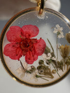 Øredobber med ekte tørkede blomster