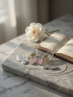 Earrings with Real Dried Flowers – Butterfly