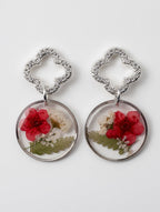 Earrings with Real Dried Flowers