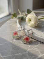 Earrings with Real Dried Flowers