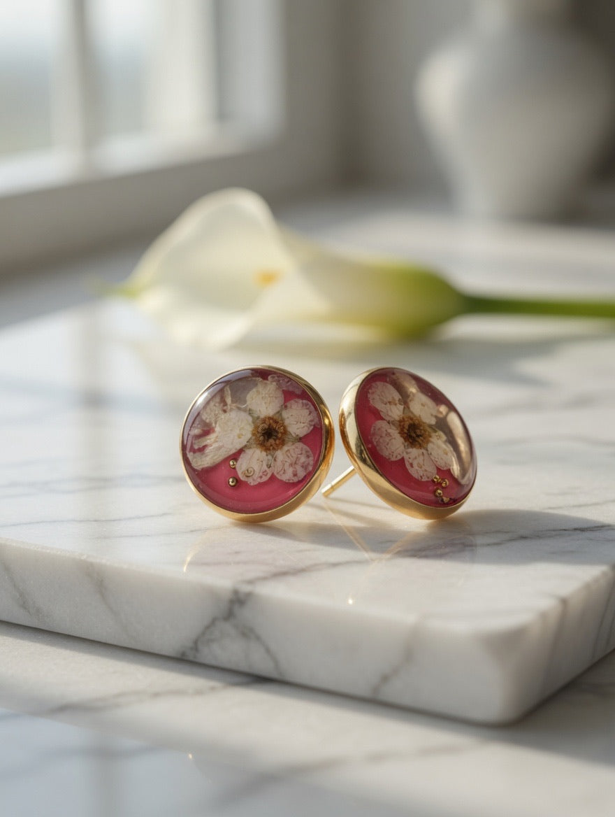 Cherry Blossom Stud Earrings