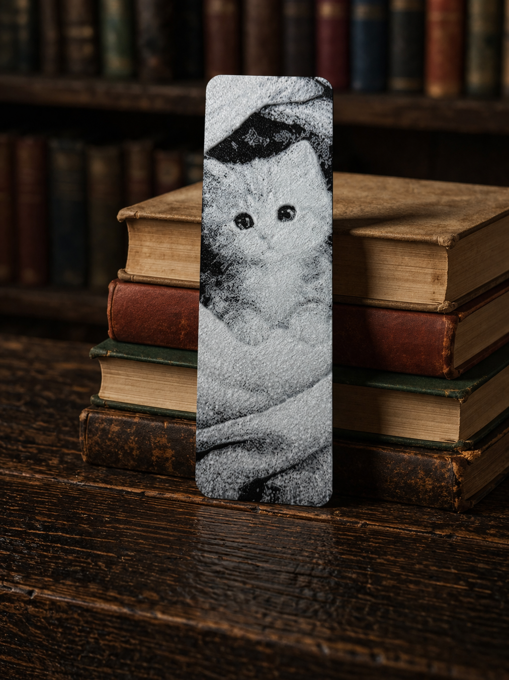 Bokmerke – Innpakket kattunge