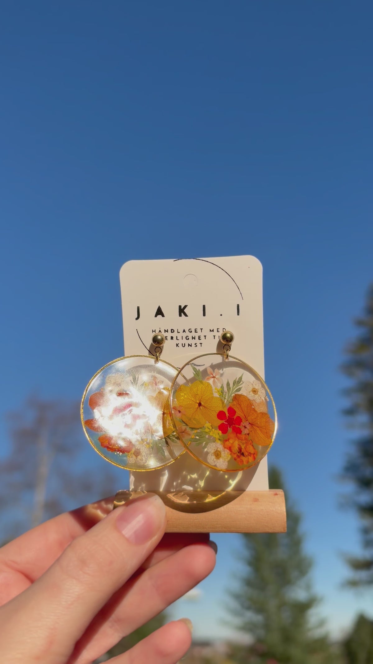 Floral autumn earrings
